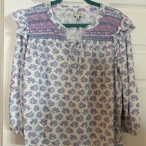 Wonderly Blue and Pink Floral Top